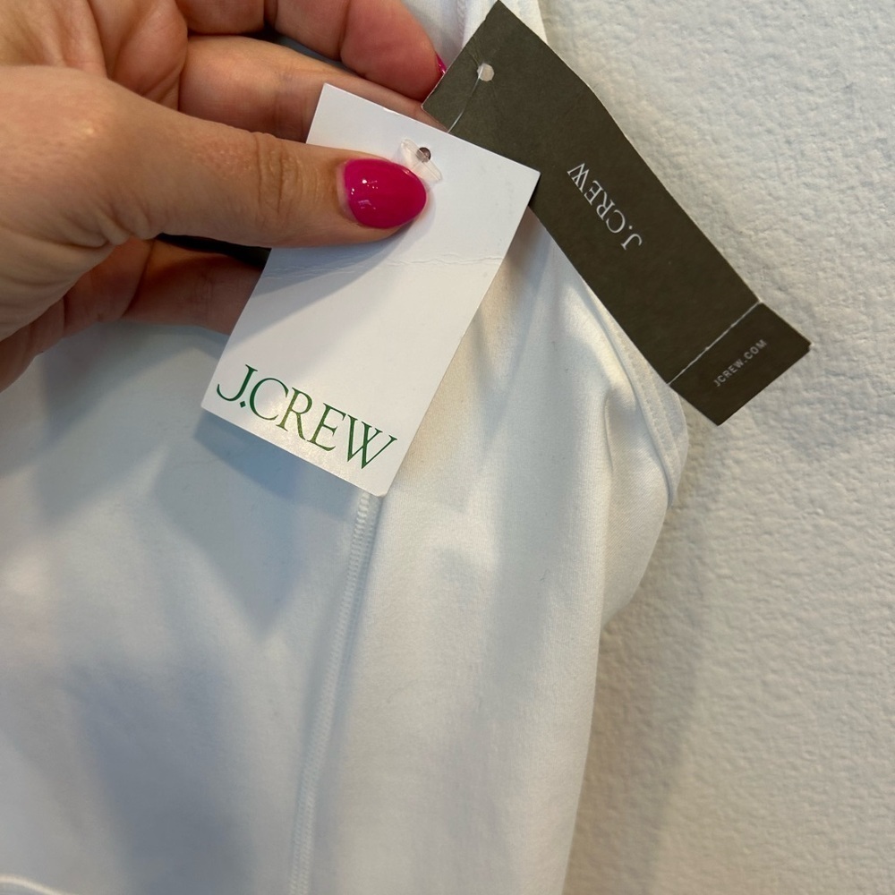 J.Crew White Active Tennis Dress Athletic Mini Sleeveless NWT Large - Picture 7 of 8